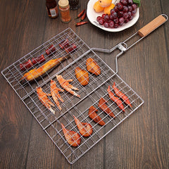 Stainless Steel Grill Basket BBQ Grilling For Fish And Vegetables