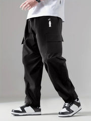 Cargo Pants Men's Flap Pocket Trousers Loose Casual Outdoor Work Hip Hop Style