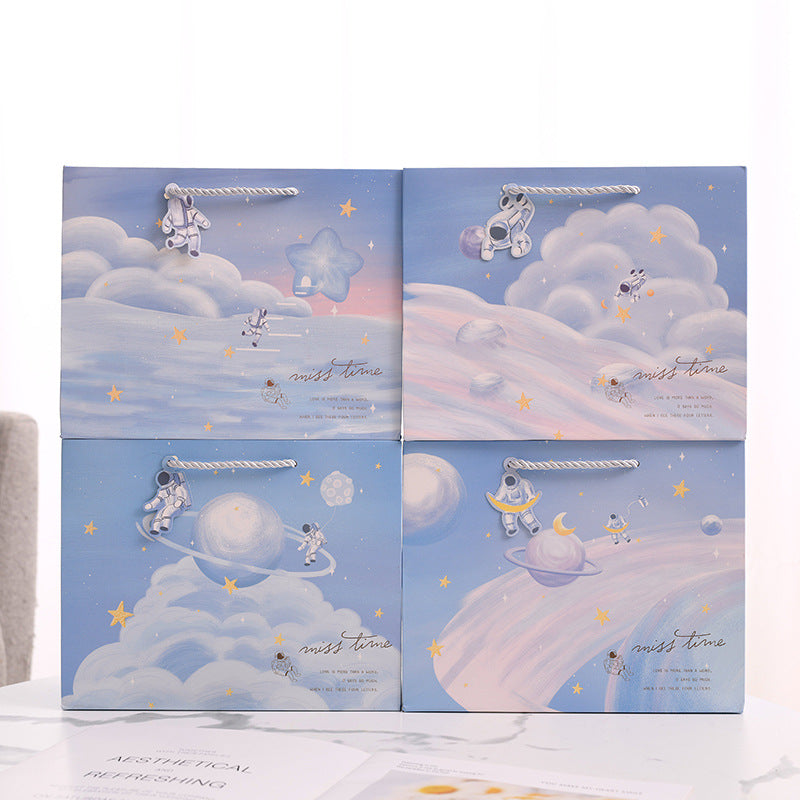 Horizontal Astronaut Planet Gift Bag for Kids Birthday