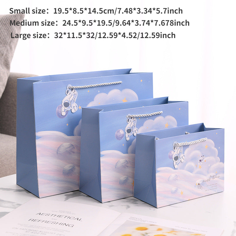 Horizontal Astronaut Planet Gift Bag for Kids Birthday