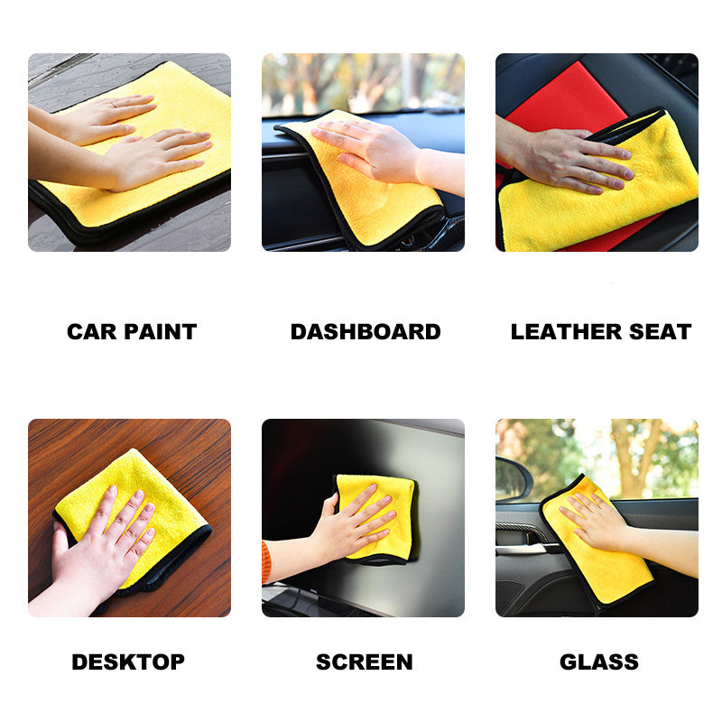 5pc Microfiber Towel Car Interior Cleaning Rag Auto Detailing Kitchen Home Wash