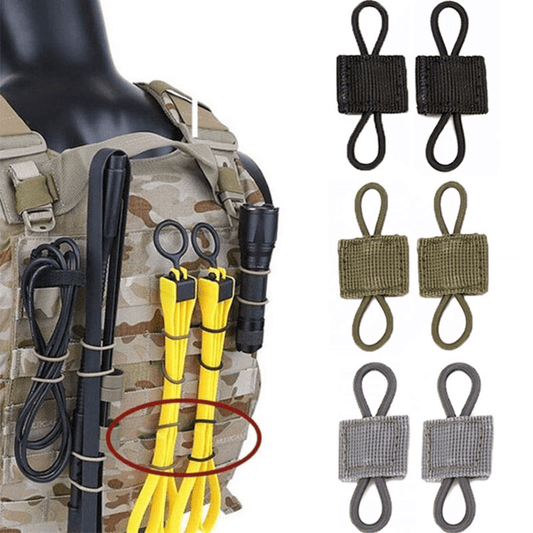 5pcs Tactical Backpack Binding Buckles Elastic Strap Carabiner Clip