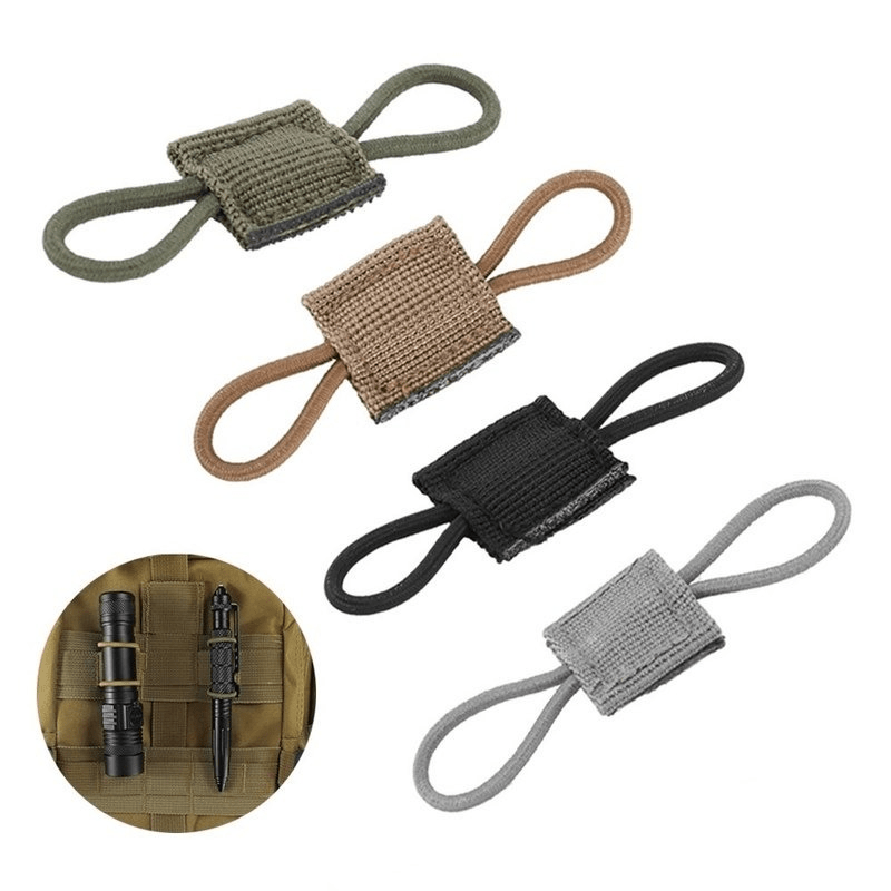 5pcs Tactical Backpack Binding Buckles Elastic Strap Carabiner Clip