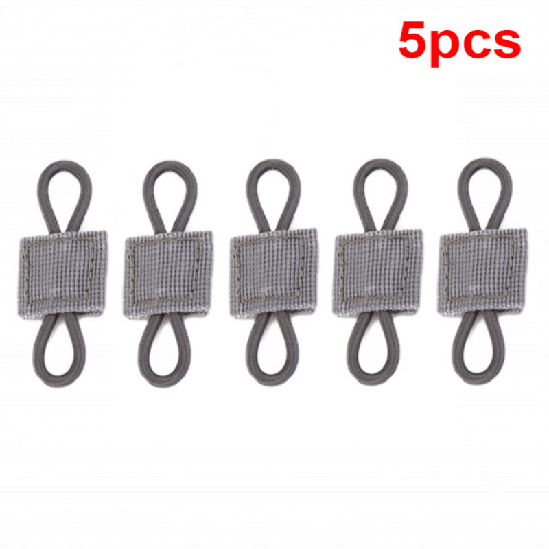 5pcs Tactical Backpack Binding Buckles Elastic Strap Carabiner Clip