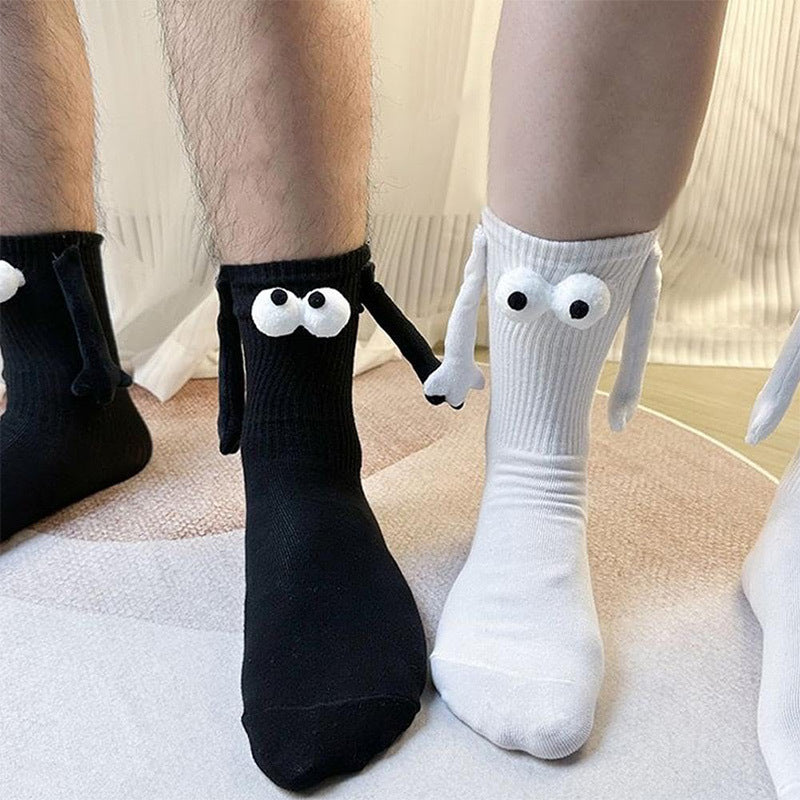 Cute Magnetic Couple Socks Set - Funny Sweat Absorbing Design