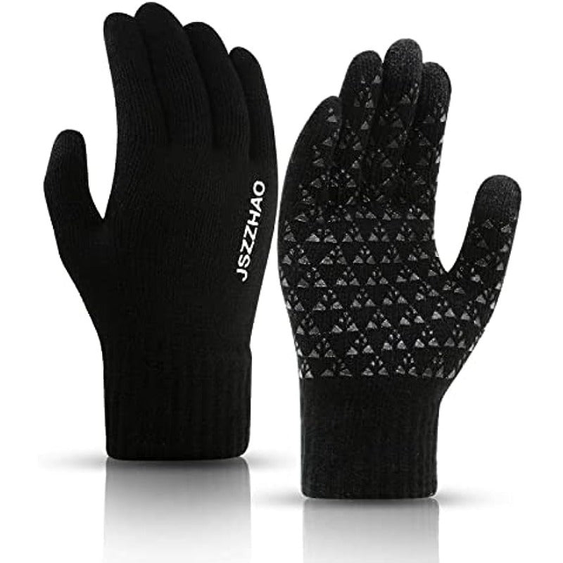 Warm Fleece Windproof Touch Screen Gloves for Outdoor Activities