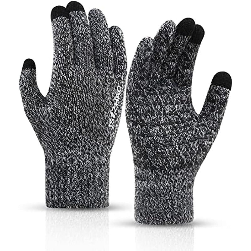 Warm Fleece Windproof Touch Screen Gloves for Outdoor Activities