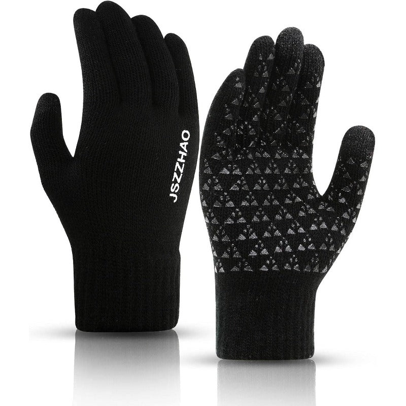 Warm Fleece Windproof Touch Screen Gloves for Outdoor Activities