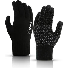 Warm Fleece Windproof Touch Screen Gloves for Outdoor Activities