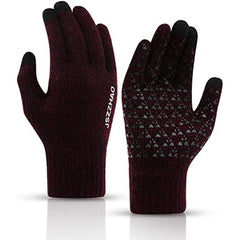 Warm Fleece Windproof Touch Screen Gloves for Outdoor Activities