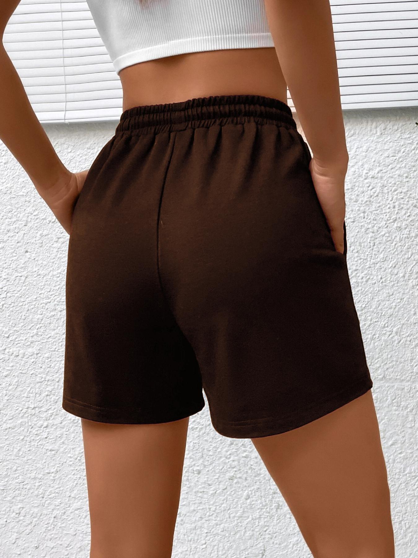  Heart Print High Rise Shorts w/Pockets