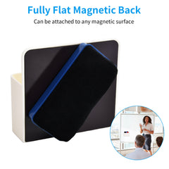 Magnetic Marker Holder Organizer Cup w/2 Erasers for Whiteboard Refrigerator