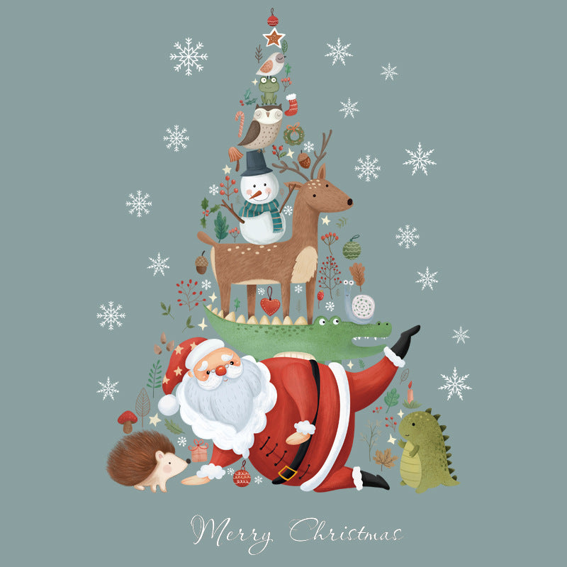 Christmas Window Stickers Snowflake Santa Wall Decal