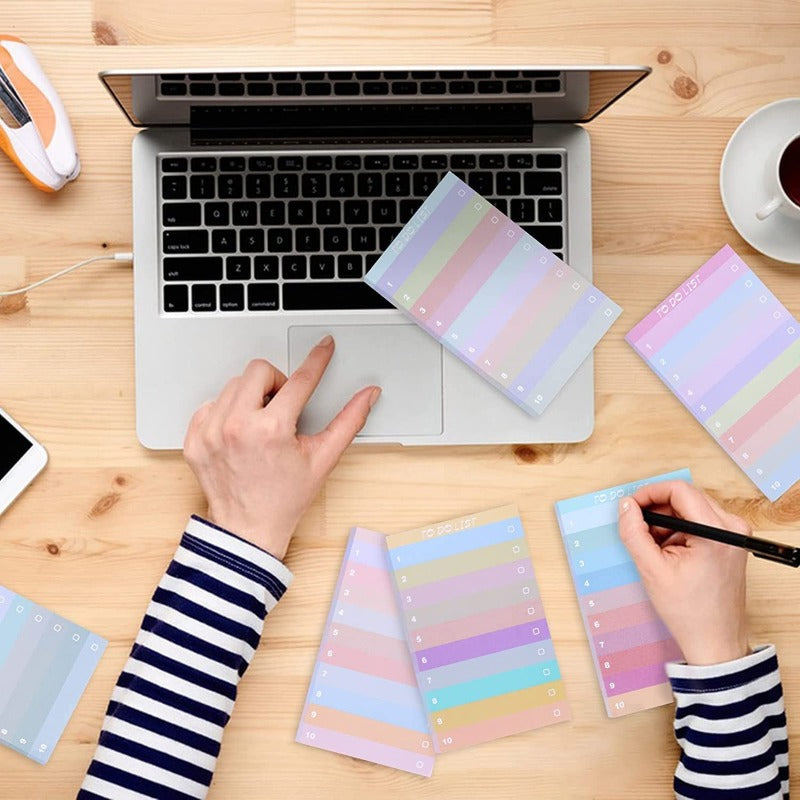 Colorful Rainbow Notepad for Office and Learning
