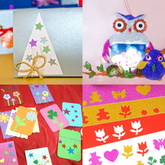 10pcs Glitter Cardstock Paper - Colorful Sparkly Cardstock