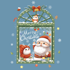 Christmas Window Wall Decal Snowflake Candy Old Man Gift PVC Wall Decal