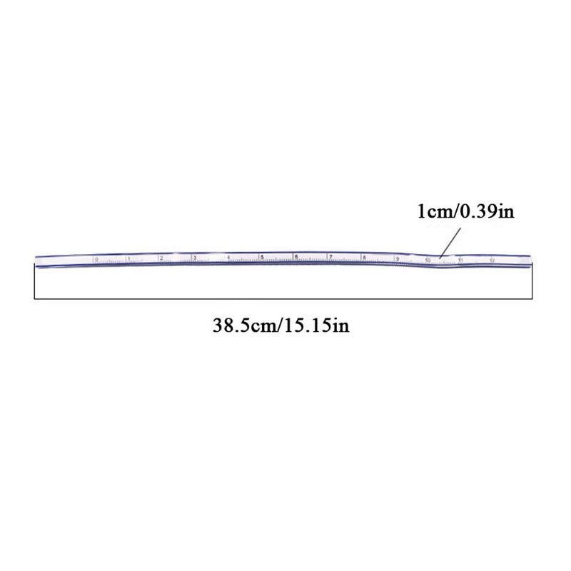 Flexible Curve Ruler Drafting Drawing Measure Tool Soft Plastic Tape Measure