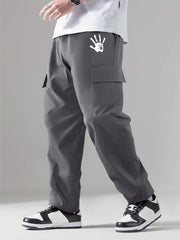 Cargo Pants Men Flap Pocket Trousers Casual Outdoor Work Streetwear Hip Hop