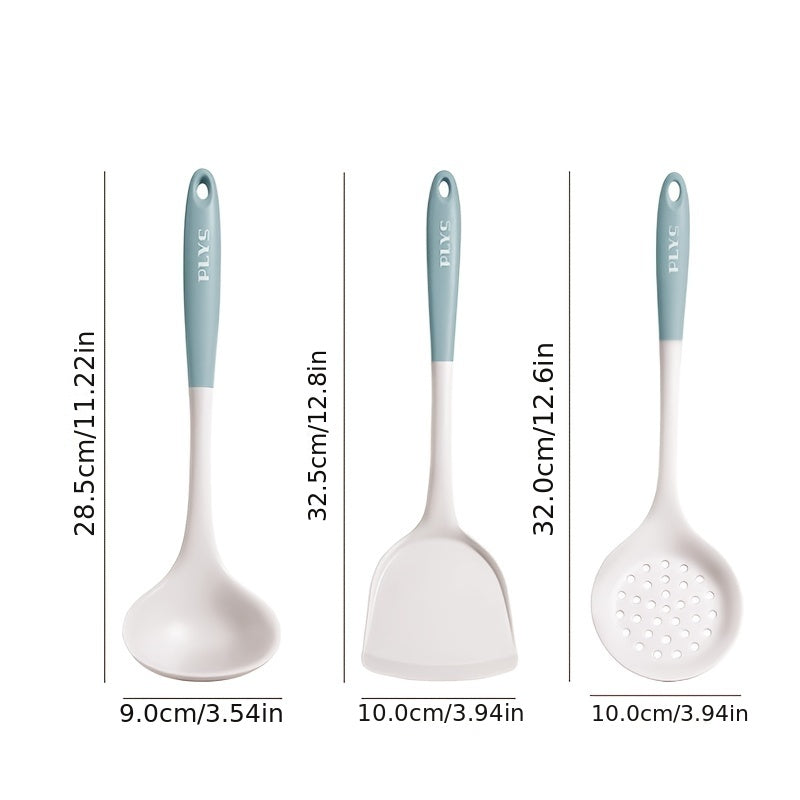 Silicone Kitchenware Set Spatula Spoon Colander Rice Spoon Kitchen Gadgets