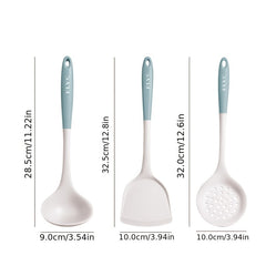 Silicone Kitchenware Set Spatula Spoon Colander Rice Spoon Kitchen Gadgets