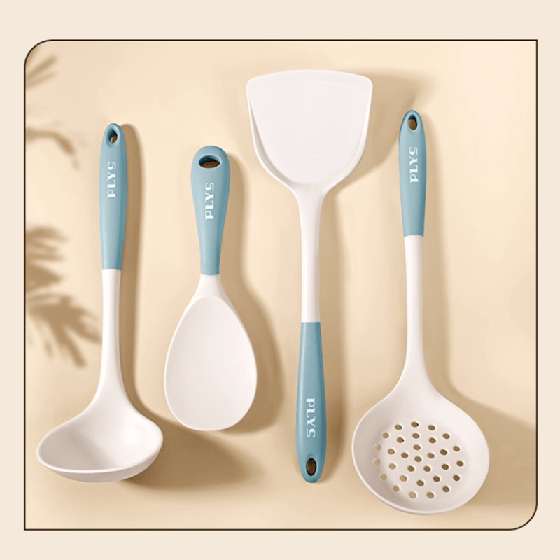 Silicone Kitchenware Set Spatula Spoon Colander Rice Spoon Kitchen Gadgets