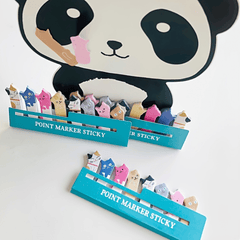 Crooked Cat Mini Cartoon Animals Sticky Notes (N-Pack)