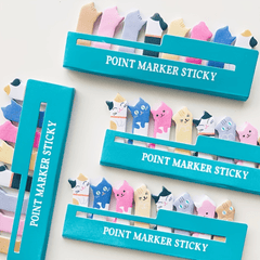 Crooked Cat Mini Cartoon Animals Sticky Notes (N-Pack)
