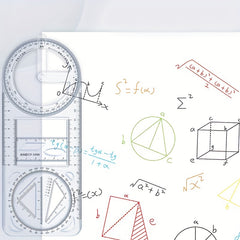 Rotatable Universal Ruler Drawing Tool Multifunctional Geometric Graphic Ruler