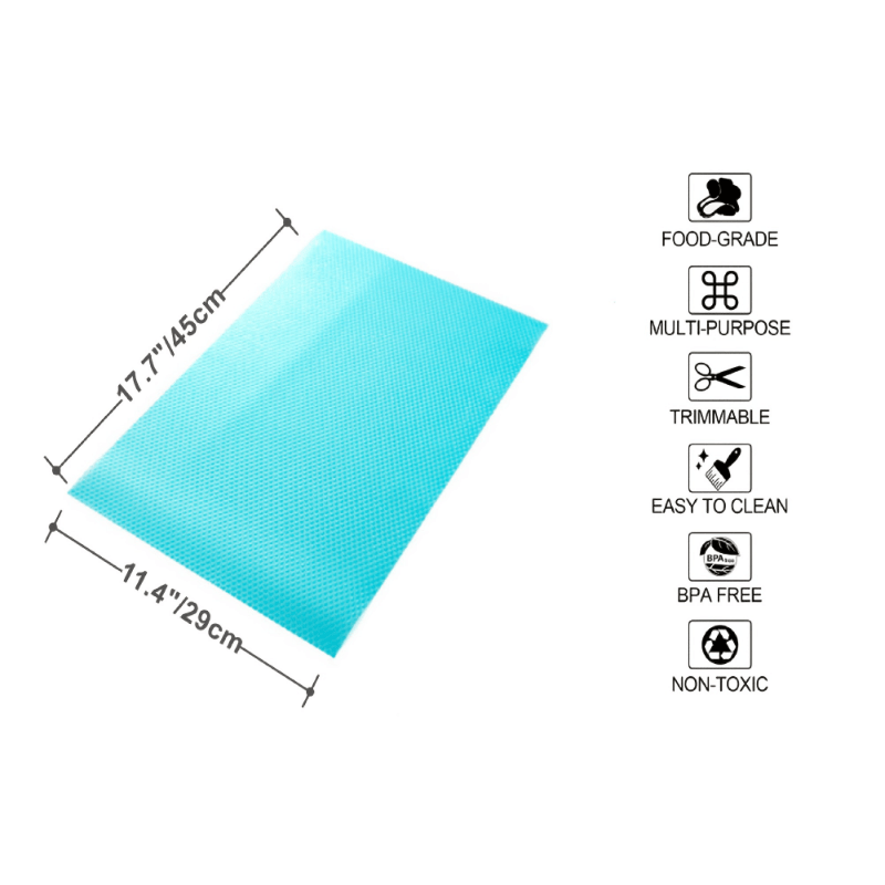 4pcs Waterproof Refrigerator Liners for Shelves Freezer