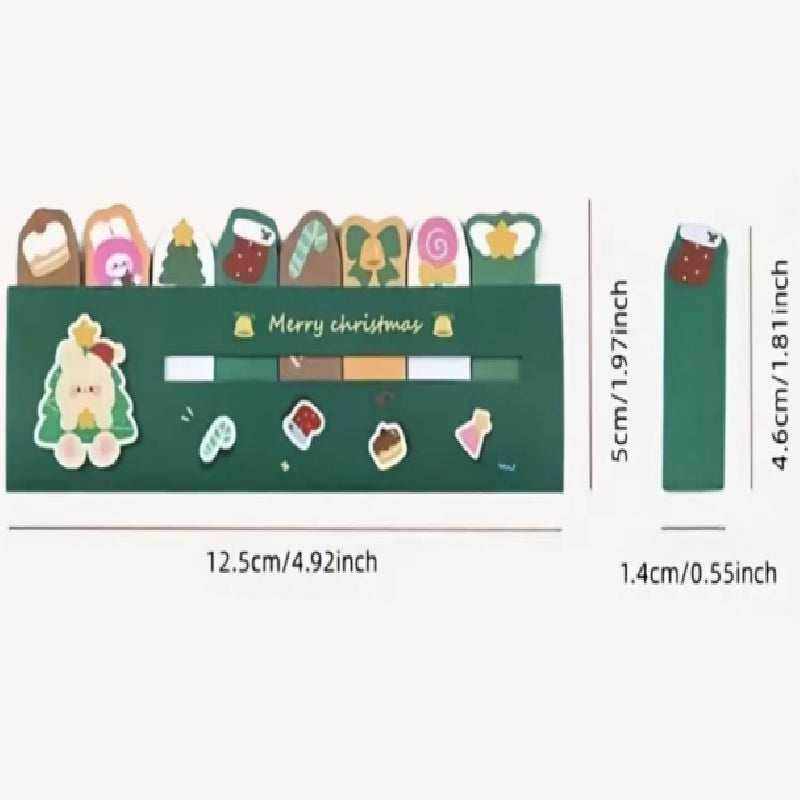120pcs Christmas Sticky Notes Set Student Index Notepad School Office Stationery