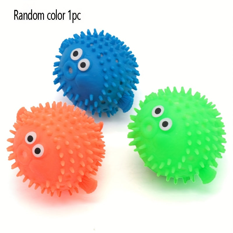Water Absorbent Pufferfish Pool Toys - Orange Green Gift Bag Fillers