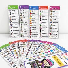English Sight Word Lists Flashcards for Kids Literacy Learning