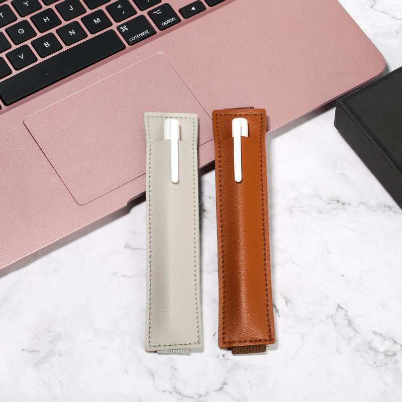 Stylish PU Leather Pen Holder with Elastic Band for Planners and Notebooks