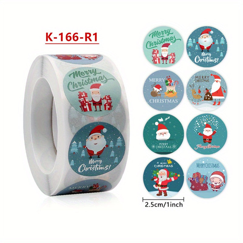500pcs Christmas Cartoon Stickers for Gift Decoration & Holiday Party