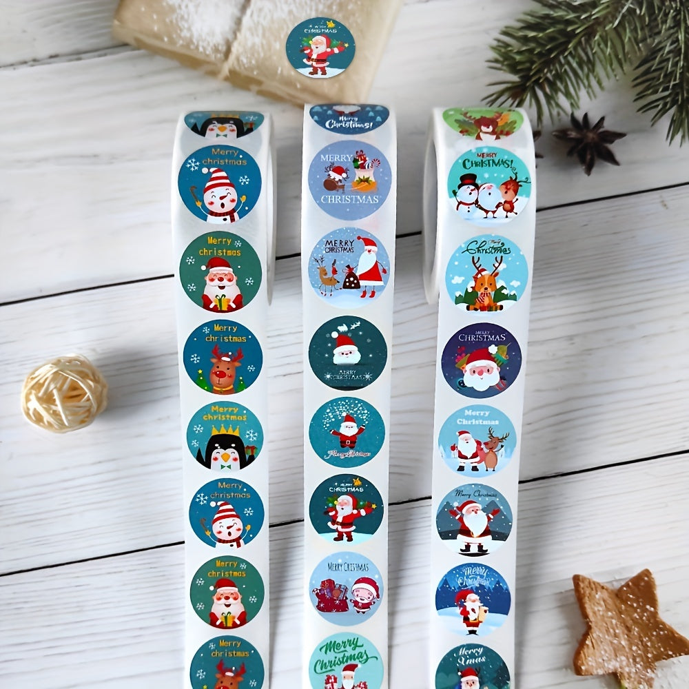 500pcs Christmas Cartoon Stickers for Gift Decoration & Holiday Party