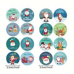 500pcs Christmas Cartoon Stickers for Gift Decoration & Holiday Party