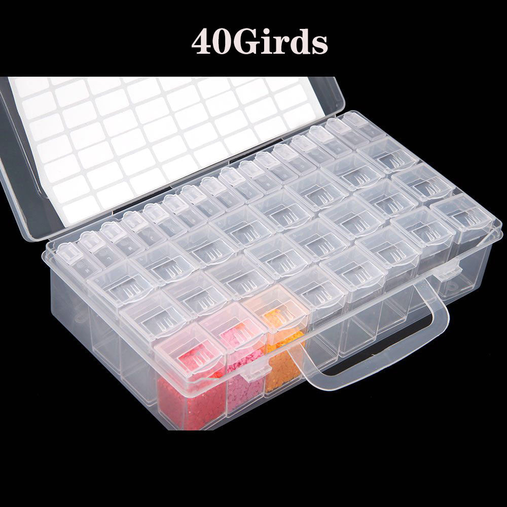 DIY Bead Storage Container 28-64 Grids Diamond Painting Accessories Box