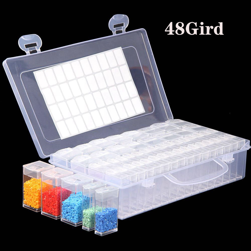 DIY Bead Storage Container 28-64 Grids Diamond Painting Accessories Box