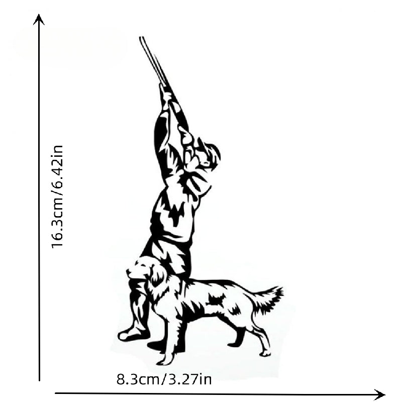 Hunter With Dog Car Body Sticker
