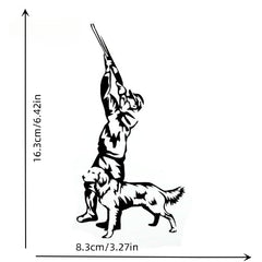 Hunter With Dog Car Body Sticker