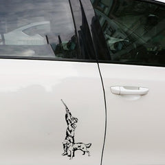 Hunter With Dog Car Body Sticker