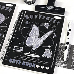 Crystal Glass Texture Coil Notebook For Students A5