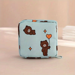 Girls Portable Cosmetic Lipstick Bag Makeup Bag Sanitary Pad Storage Bag