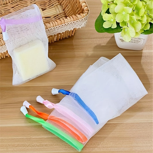 10pcs Portable Foaming Soap Net Bag for Travel & Home Use