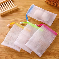 10pcs Portable Foaming Soap Net Bag for Travel & Home Use