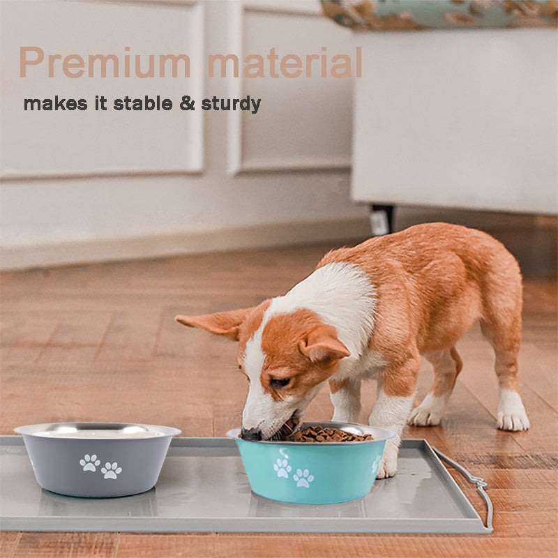 Non-slip Dog Bowls Stainless Steel High Capacity