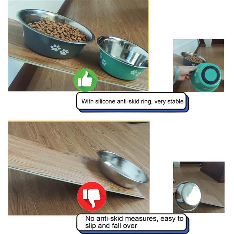 Non-slip Dog Bowls Stainless Steel High Capacity