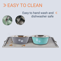 Non-slip Dog Bowls Stainless Steel High Capacity