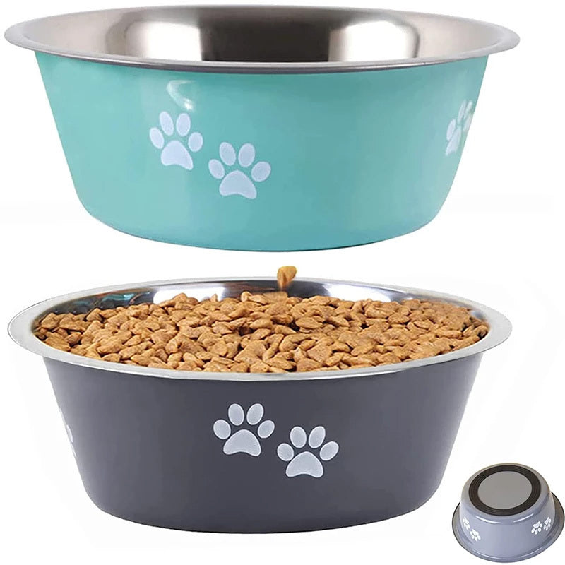 Non-slip Dog Bowls Stainless Steel High Capacity