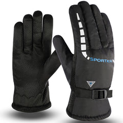 Winter Waterproof Non-slip Plus Velvet Warm Gloves For Outdoor Activities